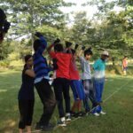 Summer camp Low ropes fun