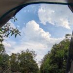 summer camp tent view